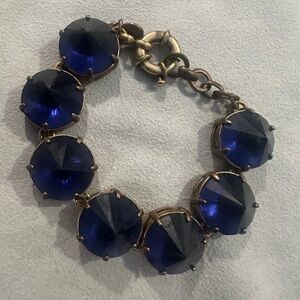 J. Crew Deep Blue and Gold Bracelet